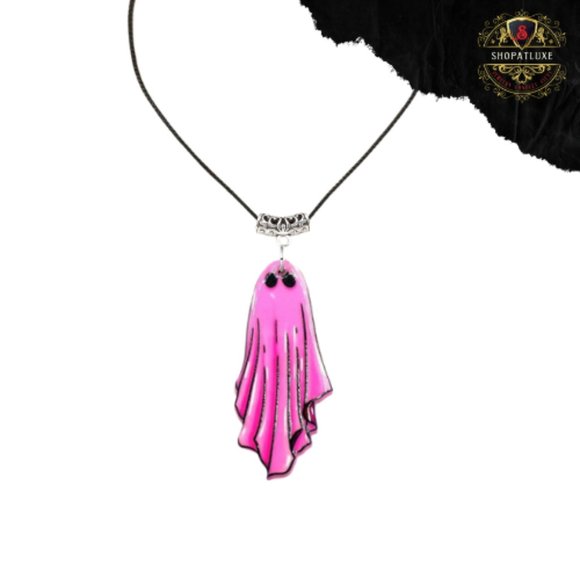 Casper's GF Pink Ghost Necklace - Picture 2 of 5